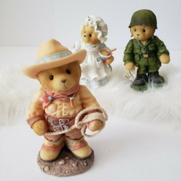 Cherished Teddies Collection Lot 2 figurines Cowboy & Emily bears - Picture 4 of 7